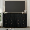 thumbnail image 4 of YOCWO Fluted 4 Drawer Dressers for Bedroom, 30" Wide Modern Chest of Drawer with 4 Big Drawers, Black, 4 of 10
