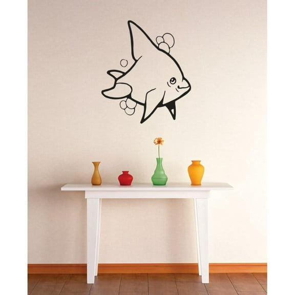 Custom Wall Decal Vinyl Sticker : Fish Ocean Sea Lake Water Mural 16x16"