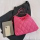 thumbnail image 2 of Bolso de hombro a la moda para mujer, bolso de hombro acolchado suave, bolso de viaje (rojo rosa), 2 of 8