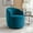 Teal, variant on NEW Velvet Fabric Swivel Accent Armchair Barrel Chair With Black Powder Coating Metal Ring,Blue