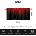 thumbnail image 6 of Red and Black Window Curtain Small Ombre Burgundy Boho Pattern Simple Gradient Design Fabric Living Room Bedroom Window Drape Treatment Valance, 52" W x 18" L, Modern, 6 of 6
