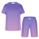 thumbnail image 4 of Mens Pantalones Casuales Cuello Redondo Impresión de Manga Corta Blusa Y Pantalones Cortos Traje, Pantalones de Traje para Hombres, 4 of 5
