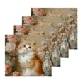 thumbnail image 2 of BZSMCE Towel Cotton Face Towel Soft Hand Towels Fashion Charming Cat in Floral Wonderland Pattern, 2 of 9