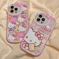 thumbnail image 2 of Sanrio-funda de Hello Kitty para iPhone, carcasa transparente de lujo con dibujos animados, para modelos 14, 13, 12, 11 Pro Max, XR, XS MAX, 7, 8 Plus, SE, Y2K zhangmengya LED, 2 of 2