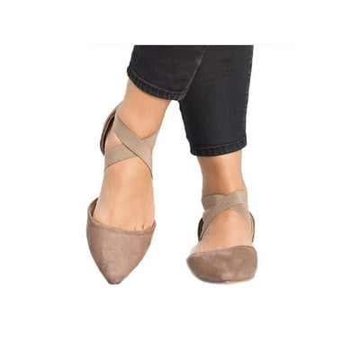 Women's Casual Criss Cross Ankle Strap Ballet Flats Nepal Ubuy