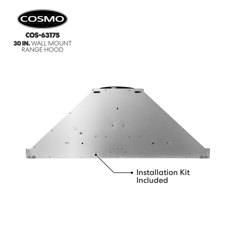  Cosmo 63175 Wall Mount Range Hood, 30 inch, Stainless Steel :  Appliances