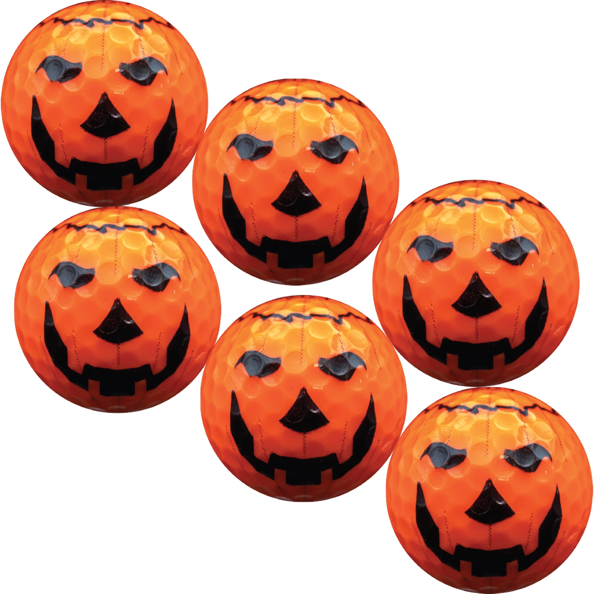 Jack O'Lantern Halloween Golf Balls – 12-Pack of Pumpkin Face Orange Golf Balls