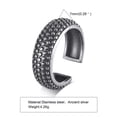 thumbnail image 3 of 7mm Casting Opening Band Stainless Steel Women's Ancient Silver Ring Size 6-12, 3 of 5