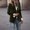 Army Green women fall blazer jacket a1, variant on Women Fall Winter Collared Long Sleeve Button Down Blazer Casual Basic Blazer Jacket Business Work Office Tops Dressy Workwear Outfits, Coffee S