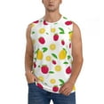 thumbnail image 2 of Lsque Strawberry and Lemon Print Men's Cotton Blend Sleeveless Muscle Shirts (S-3XL)- Moisture Wicking, Odor Protection, UPF 30+,3X-Large, 2 of 8
