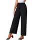 thumbnail image 4 of Pantalones de pierna ancha para mujer INSPIRE CHIC con cordón elástico en la cintura alta, estilo boho palazzo con bolsillos, talla XL, color negro, 4 of 6