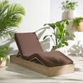 thumbnail image 4 of Safavieh Vincent Wood Outdoor Lounge Chair, Natural/Dark Brown, 4 of 15