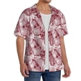 thumbnail image 2 of Sikiie Orchids Flowers Men's Wrinkle Free Untucked Cuban Shirt Business Casual Button Down Shirts Short Sleeve Shirt3X-Large, 2 of 5