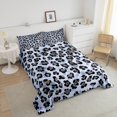 thumbnail image 3 of Blue Leopard Bedding Twin Teens Adult,Geometric Striped Comforter Set,Abstract Pattern Down Comforter,Aesthetic Art Bedding Comforter Sets for Bedroom Decor, 3 of 6