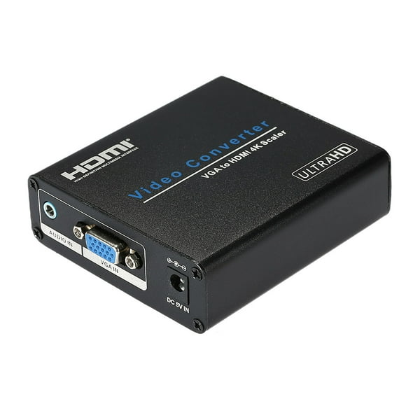 AM-9330 Portable VGA to HDMI 4Kx2K Metal Scaling Converter Box VGA Switch Adapter US Plug