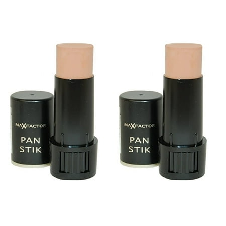 Max Factor Pan Stik Foundation Bisque Ivory (Pack of 2) + Schick Slim Twin ST for Sensitive