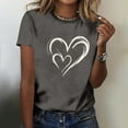 thumbnail image 3 of Neewe Women's T Shirts Short Sleeve Tees Heart Graphic Loose Summer Tops, 3 of 7