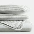 thumbnail image 4 of Ultra Soft Lightweight Quilt Sets in Summer Stripes Light Gray for Twin/TwinXL Bedding by Comfort Canopy, 4 of 16