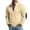 Beige, variant on Mens Casual Patchwork Henley Long Sleeve Shirt Pullover Knit Top with Button Placket Elbow Patch Regular Fit Black L