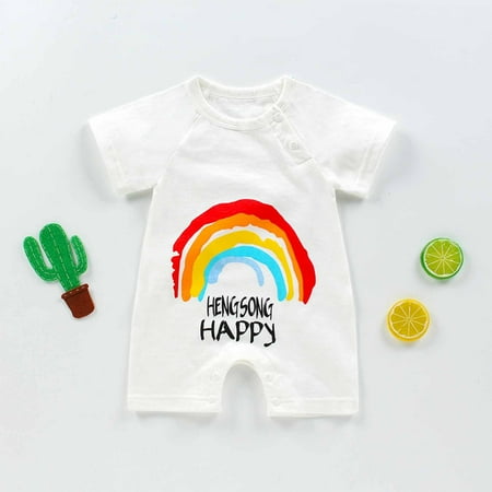 

Summer Saving! Yievot Summer Newborn Toddler Baby Rompers Girl Animals Cartoons Printed Short Sleeves Infant Baby Jumpsuit 0-15 Months On Clearance