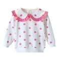 thumbnail image 3 of Girls‘ Lace Collar Polka-dot Sweater Baby Girl Clothes, 3 of 5