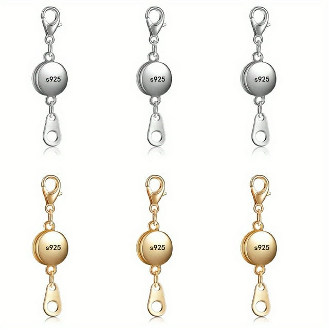 CNKOO Fermoir Magnétique Verrouillable en Argent Sterling 925 pour Bijoux Fermoir Rond pour Collier Fermetures Rallonge de Bracelet pour Fabrication de Bijoux ZZZ
