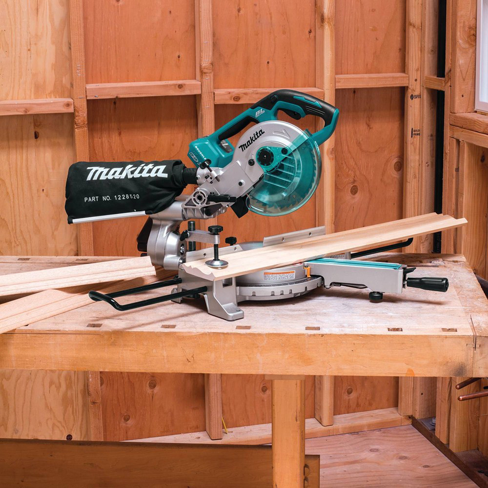 Makita XSL02Z 18V X2 LXT Cordless Lithium-Ion 7-1/2 in. Brushless Dual  Slide Compound Miter Saw (Tool Only)