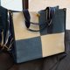 thumbnail image 3 of Bolso cruzado Retro para mujer bolso de gran capacidad con retales vaqueros para citas diarias, 3 of 9