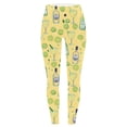 thumbnail image 5 of ersvoioy Leggings for Women Tummy Control Plus Size Summer Floral Print High Waisted Yoga Pants Quick Dry Workout Slim Fit Tight Leggings Yellow XL, 5 of 5