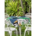 thumbnail image 2 of Outdoor Tablecloth with Umbrella Hole and Zipper, St. Patrick's Day Round Table Cloth 60 Inch Waterproof Tablecloth, Green Truck Lucky Shamrocks Rustic Wooden Picnic Table Cover for Patio Camping, 2 of 7