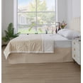 thumbnail image 2 of Gouchee Home Grid Double Bedskirt – Quilted Cement Bed Skirt, Soft Brushed Microfiber, 54x77x14", Machine Washable, 2 of 6