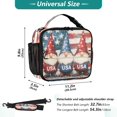 thumbnail image 4 of Wobogo American Flag Gnome Lunch Bag Insulated Portable Cooler Tote Bag for for Adults Kids Work Office School Picnic Beach, 4 of 7