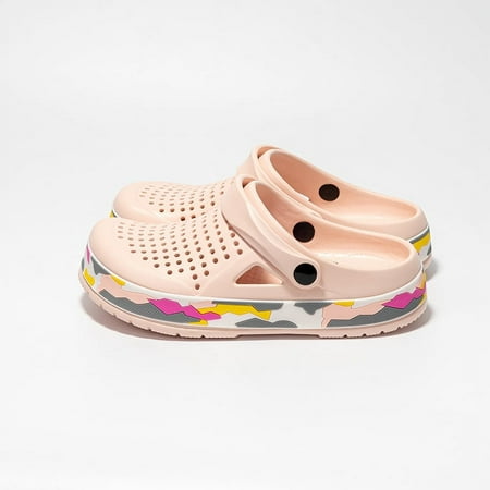 

Closed toe hollow-out breathable women‘s hole shoes casual camouflage edge sandals indoor outdoor sandals beach shoes