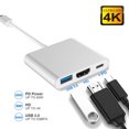 thumbnail image 4 of Monstrate USB 3.1 Hub 3-en-1 Divisor portátil Estación de acoplamiento Ratón Teléfono Adaptador convertidor de 3 puertos Reemplazo para 4c / 5 Type2 NO2, 4 of 6