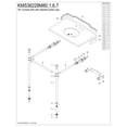 thumbnail image 3 of Kingston Brass KMS36228M86 Wesselman 36" Carrara Marble Console Sink with Stainless Steel Legs (8-Inch, 3-Hole), Carrara Marble White/Polished Nickel, 3 of 4