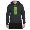 thumbnail image 2 of Green Striped Ford Mustang | Mens Cars and Trucks Hooded Sweatshirt Graphic Hoodie, Heather Black, 3XL, 2 of 3