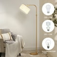 EDISHINE Modern Arc Floor Lamps for Living Room, 62 inch Metal Arch