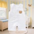 thumbnail image 4 of Posijego Baby Boys Girls Rompers Button down Sleeveless Lightweight Summer Cute Jumpsuits Kids Size 3M-2T, 4 of 5