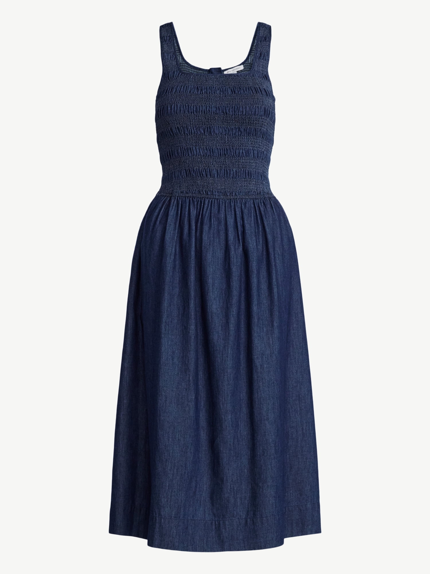Free Assembly Women's and Women's Plus Cotton Sleeveless Smocked Midi Dress Size-XS to 4X