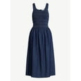 thumbnail image 4 of Free Assembly Women's and Women's Plus Cotton Sleeveless Smocked Midi Dress Size-XS to 4X, 4 of 4