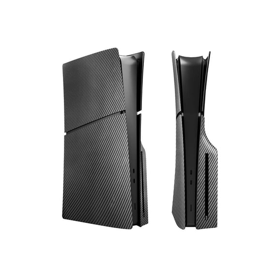 Slim Disc Edition Cover Plates for PS5 Slim Console, Shell Panels Compatible with Playstation 5 Slim Accessories Protective Replacement Faceplate - Carbon Fiber
