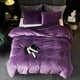 thumbnail image 3 of Franela Funda nórdica Funda nórdica de terciopelo Juego King Size Purple Duvet Cover, 3 of 8