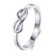 thumbnail image 1 of Boruo Anillo Infinito - Anillos De Plata De Ley Para Mujer - Anillos De Plata De Ley 925 Infinito - Anillo De Nudo - Anillo De Plata Con Forma De Infinito - Regalo Clásico Para Ocasiones Especiales -, 1 of 4