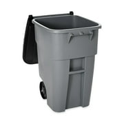 Rubbermaid Commercial Brute Rollout Container Square Plastic 50gal Gray 9W27GY