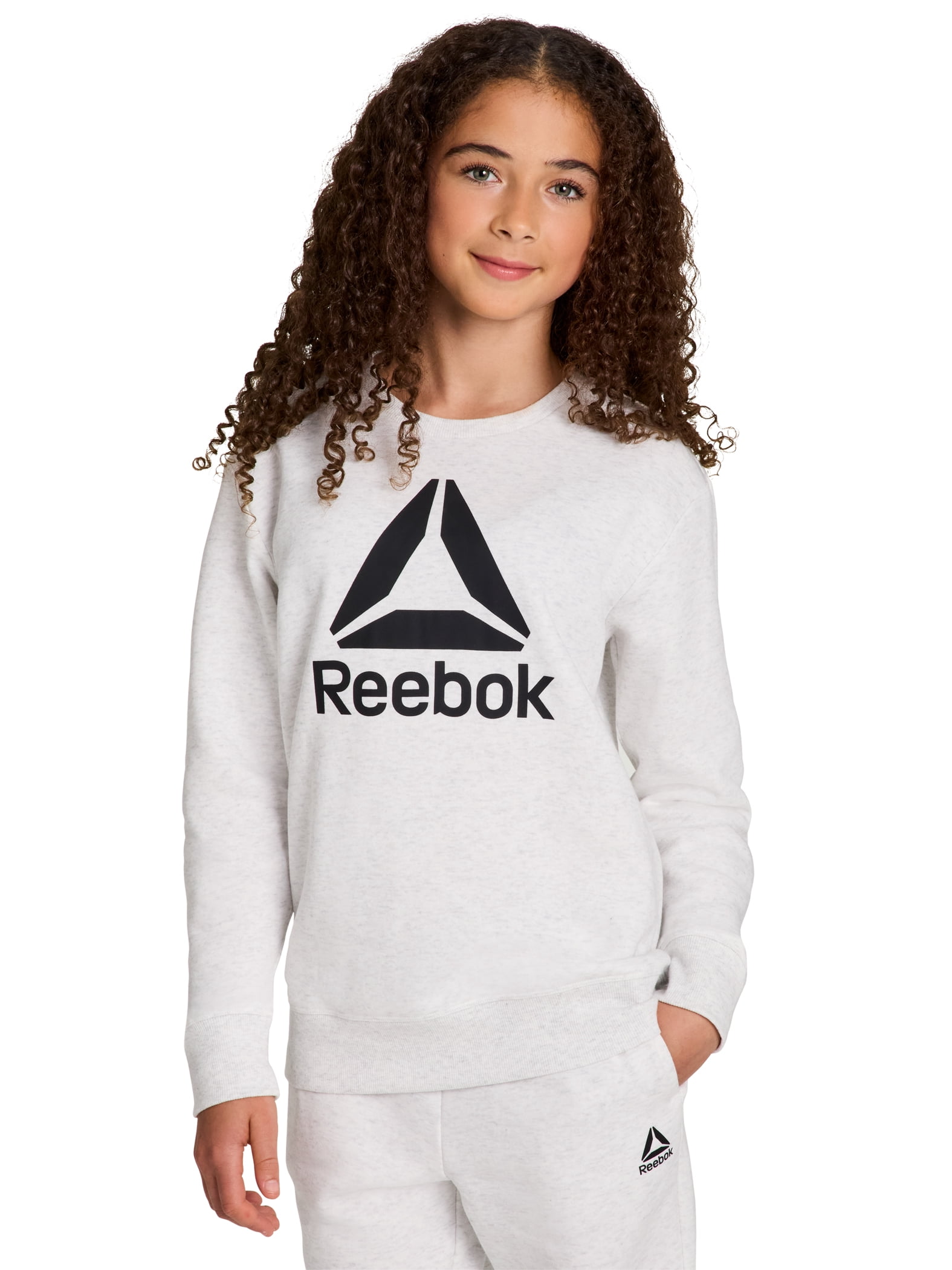 Reebok Girl's Game Day Fleece Crewneck, Sizes 4-18