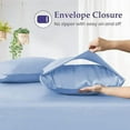 thumbnail image 3 of Universal Boat Sheet Set, 600-TC Egyptian Cotton Universal-XL-V-Berth Boat Bed Sheet Set Light Blue Solid Fits mattresses up to 6” Depth Sheet Set, 3 of 5