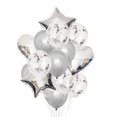 thumbnail image 3 of Ounissouiy 14 unidades/juego de globos de confeti múltiples para decoración del hogar, globos de fiesta, bodas, cumpleaños, decoración de banquetes, Kits de decoración para fiestas plata, 3 of 8