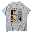 thumbnail image 3 of Camiseta de Anime Attack On Titan para hombres y mujeres, ropa con estampado gráfico de Eren Yeager, Tops de moda, camiseta de manga corta de algodón de talla grande, 3 of 5