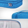 thumbnail image 5 of Blue-Waterproof Cable Storage Case Universal Organizer Thick Padded Durable Electronics Organizer Bags Hard Drive Cases Charger Memory Cards, 5 of 5