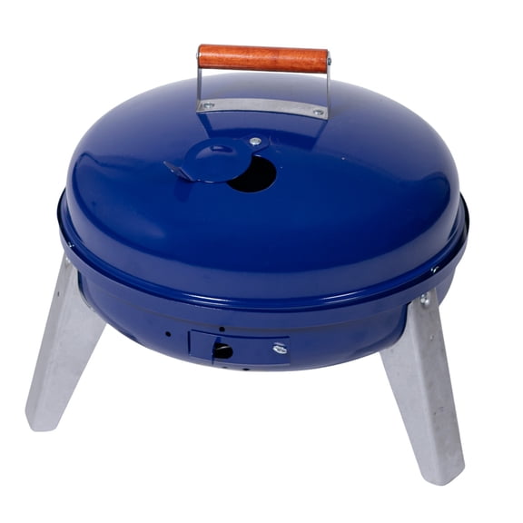 Americana Grills Wherever Grill 2-in-1 Outdoor Electric Charcoal Grill, 1500 W, Blue